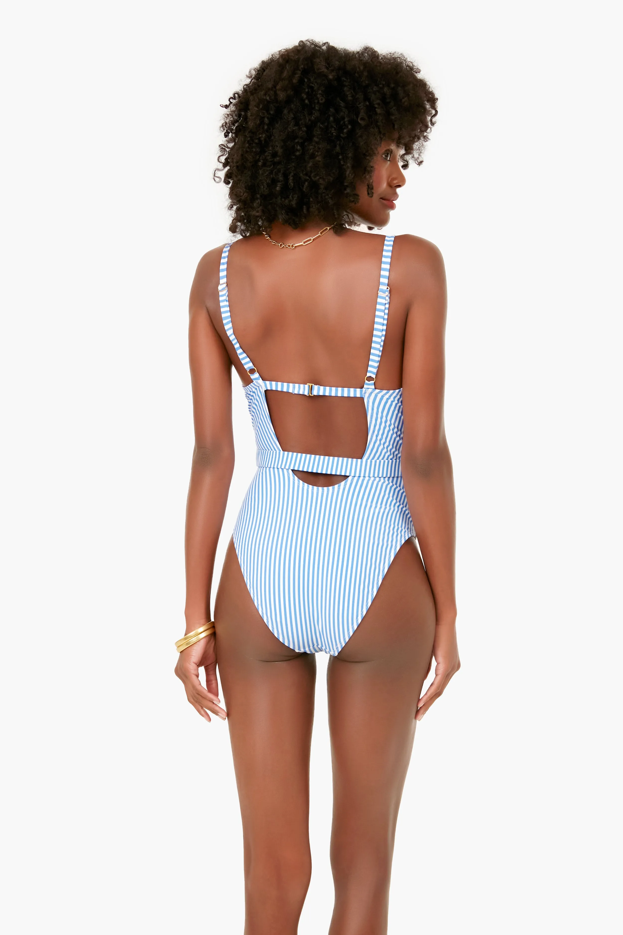 Blue Jean and White Danielle One Piece sold by Tuckernuck product image thumbnail 4