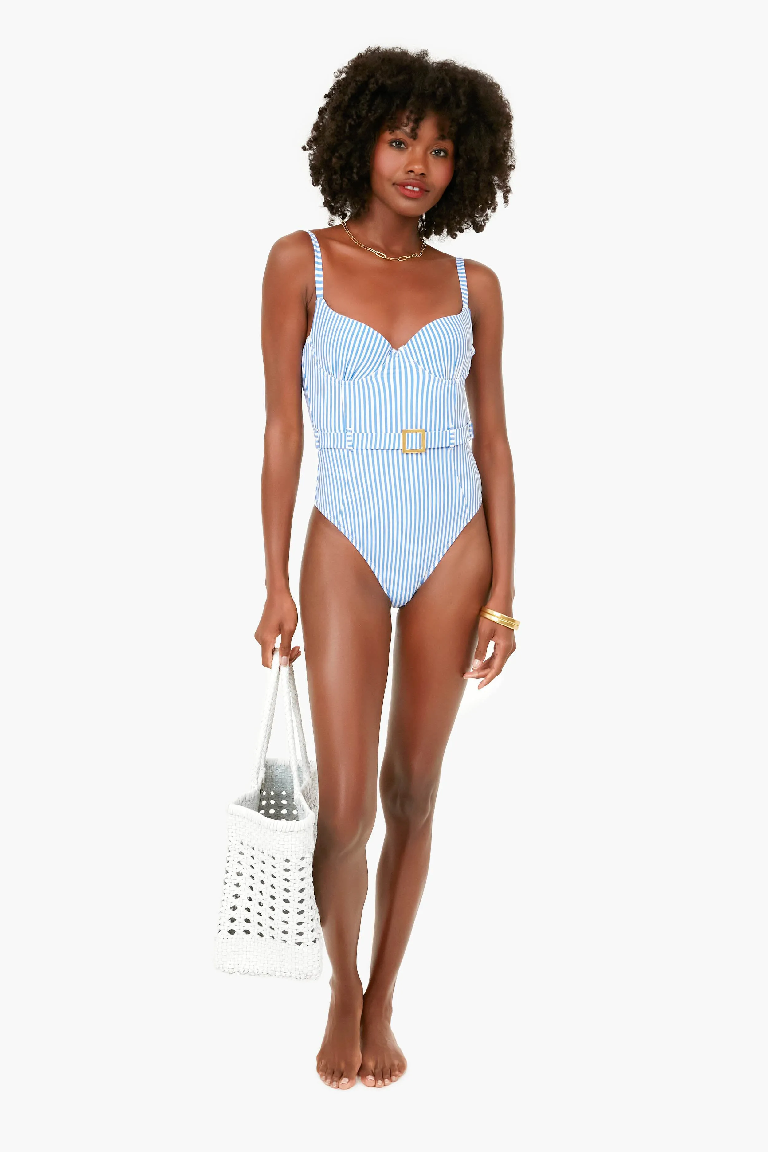 Blue Jean and White Danielle One Piece sold by Tuckernuck product image thumbnail 2