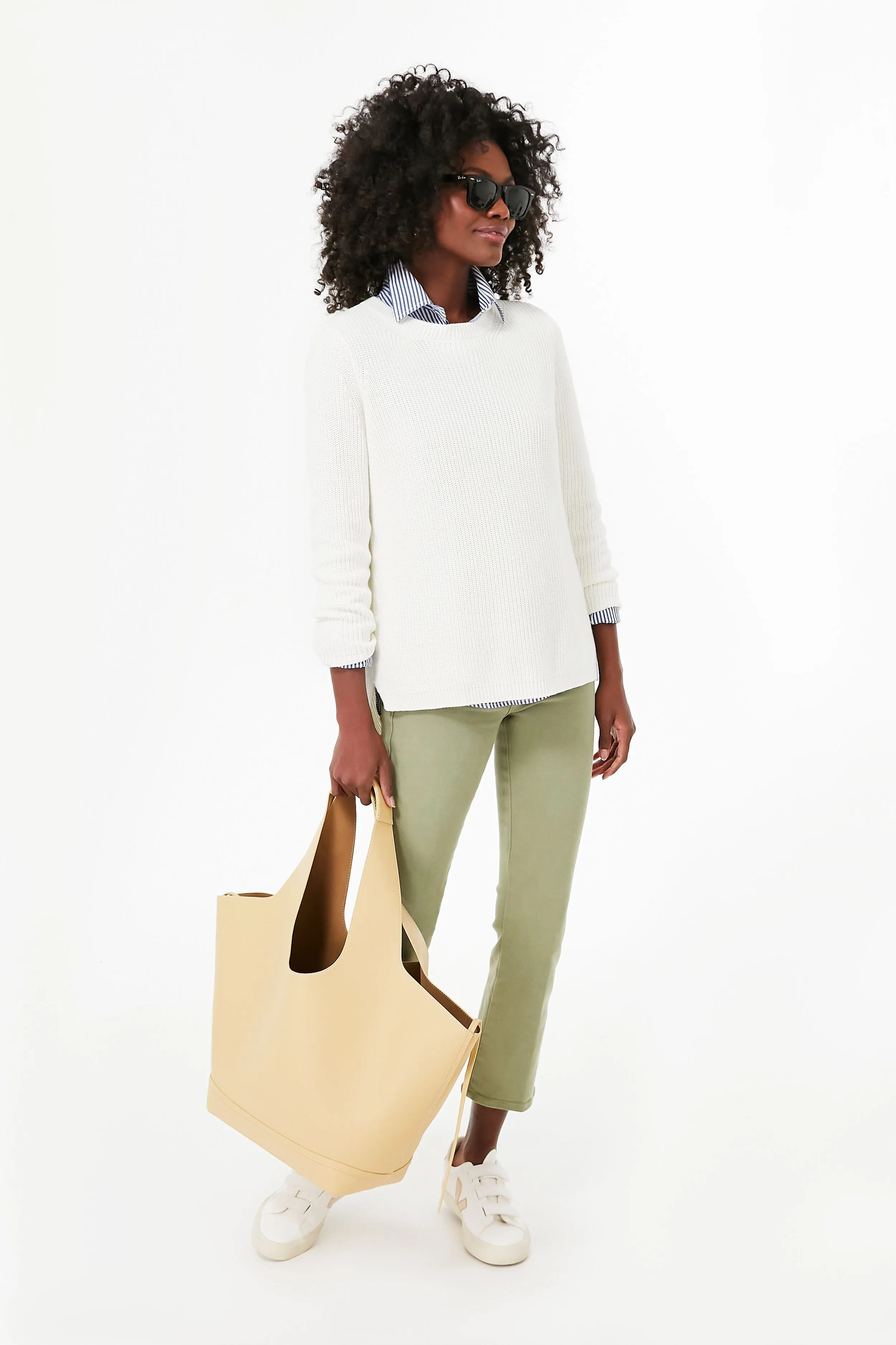 Chalk Emma Shaker Sweater sold by Tuckernuck product image thumbnail 2
