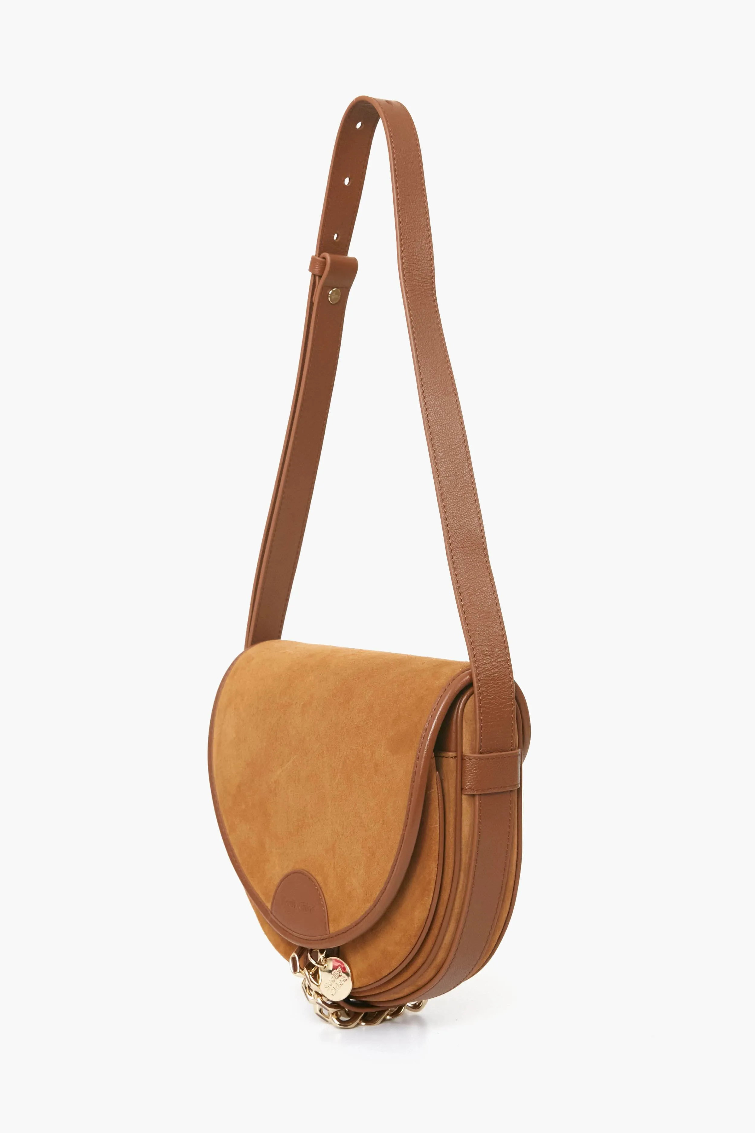 Caramello Suede Mara Bag sold by Tuckernuck