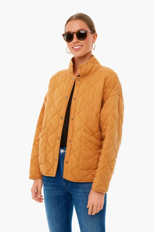 Camel Maya Quilted Jacket made by Tuckernuck
