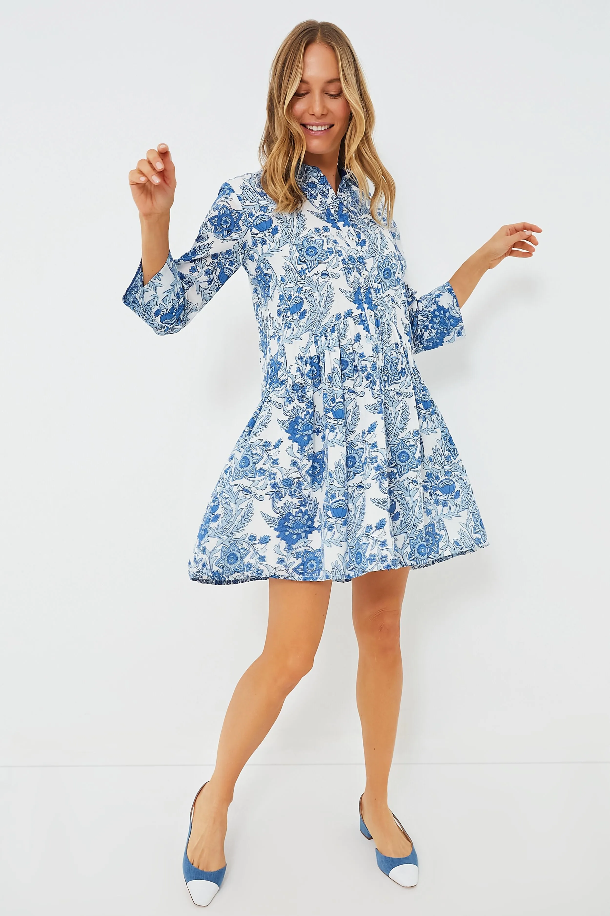 Exclusive Blue Leticia Deauville Mini Dress sold by Tuckernuck