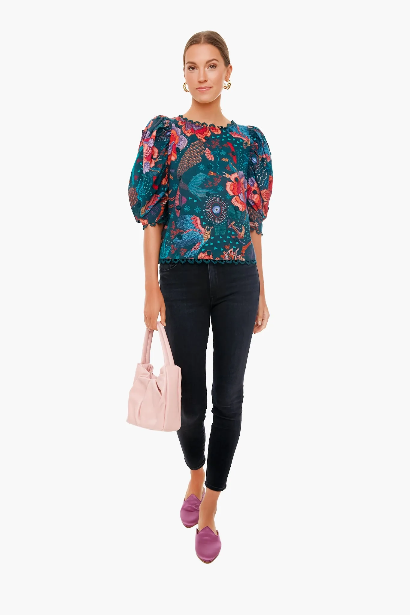 Teal River Creatures Blouse sold by Tuckernuck product image thumbnail 2