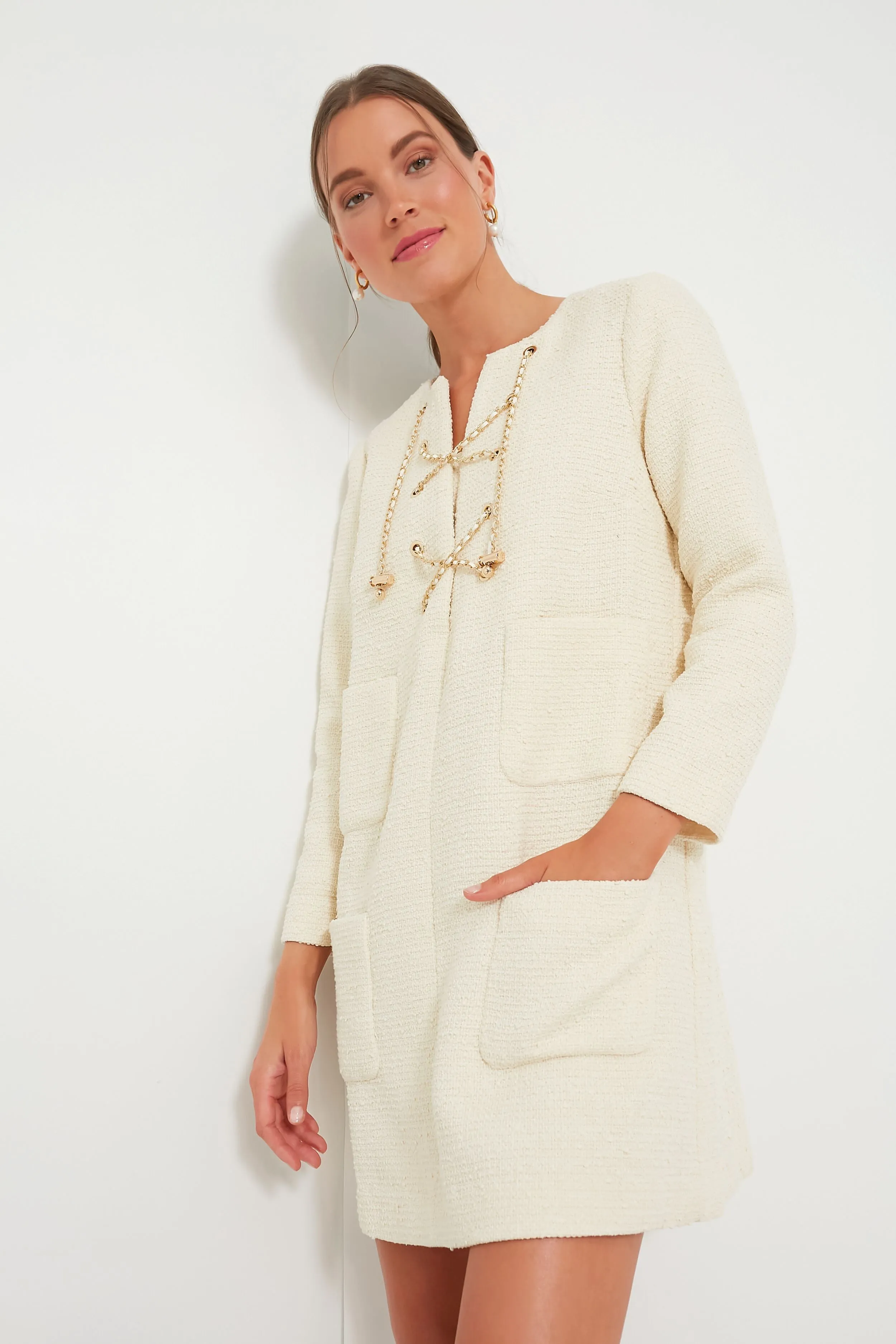 Blanc Tie Tweed Kelly Dress sold by Tuckernuck product image thumbnail 2