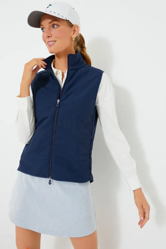 Navy Lightweight Queally Vest sold by Tuckernuck