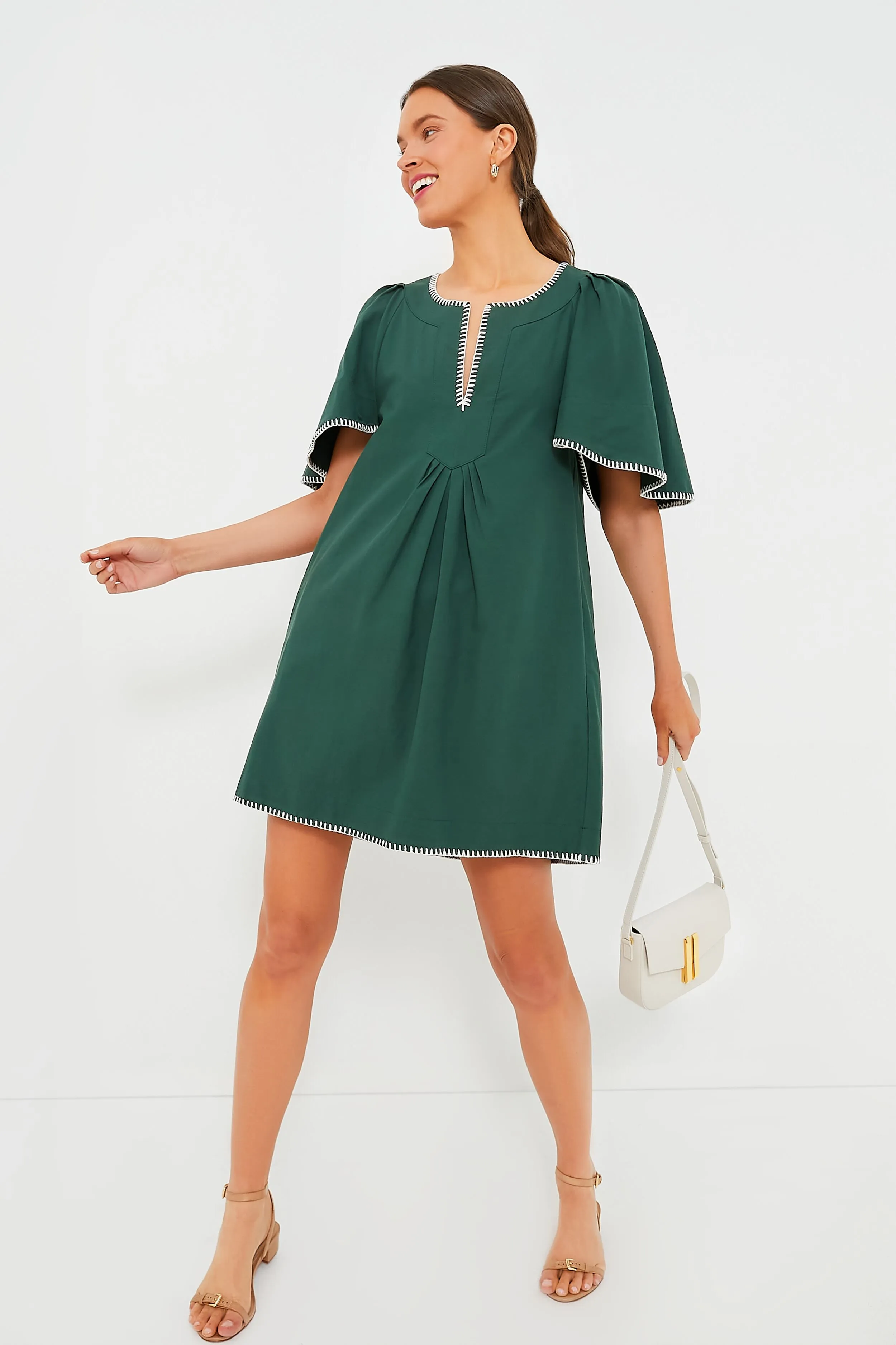 Green Stitch Finley Flutter Sleeve Dress sold by Tuckernuck product image thumbnail 2