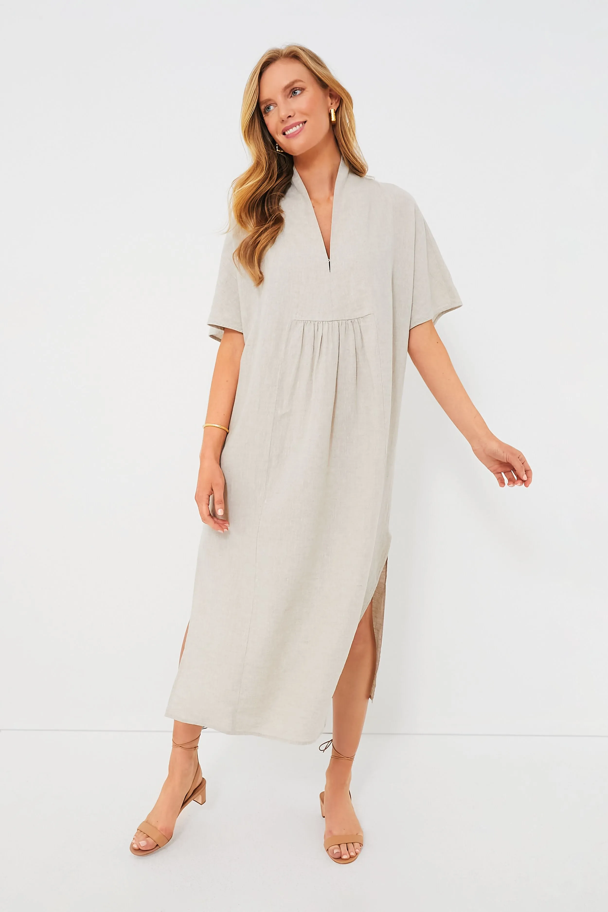 Natural Linen Turlington Caftan sold by Tuckernuck
