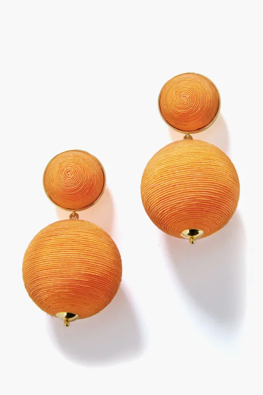 Tangerine Woven Lantern Earrings sold by Tuckernuck