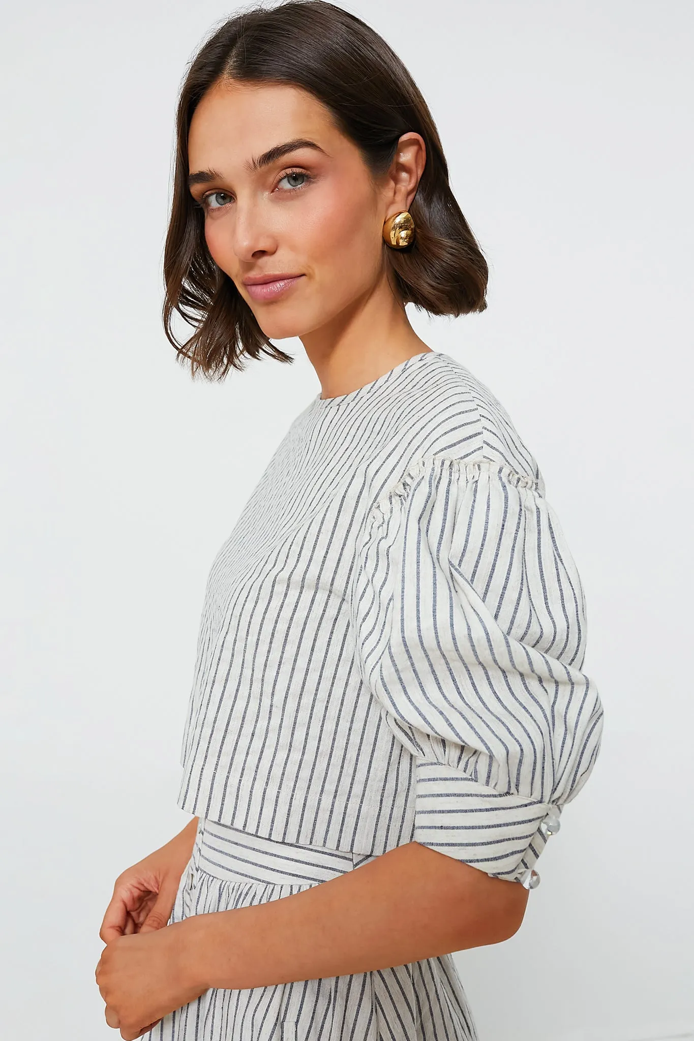 Linen Stripe Edie Top sold by Tuckernuck product image thumbnail 4