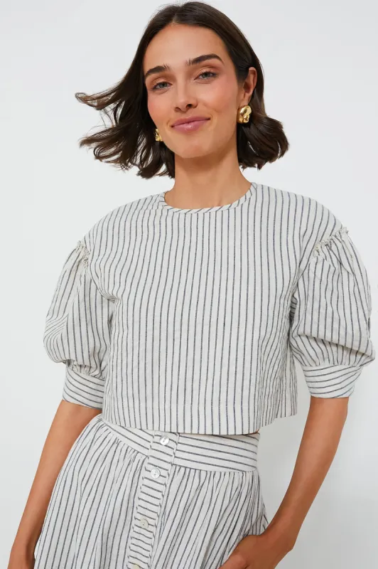 Linen Stripe Edie Top sold by Tuckernuck