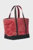 Nautical Red Waxed Large Canvas Tote sold by Tuckernuck