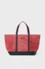 Nautical Red Waxed Large Canvas Tote sold by Tuckernuck