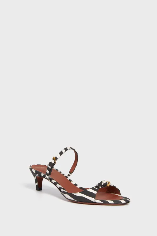 Zebra Crepe Satin La Capricciosa Heels sold by Tuckernuck