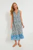 Cornflower Whimsy Salty Paloma Caftan sold by Tuckernuck