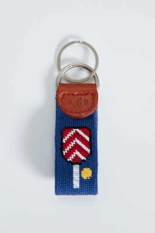 Pickleball Needlepoint Key Fob made by Tuckernuck