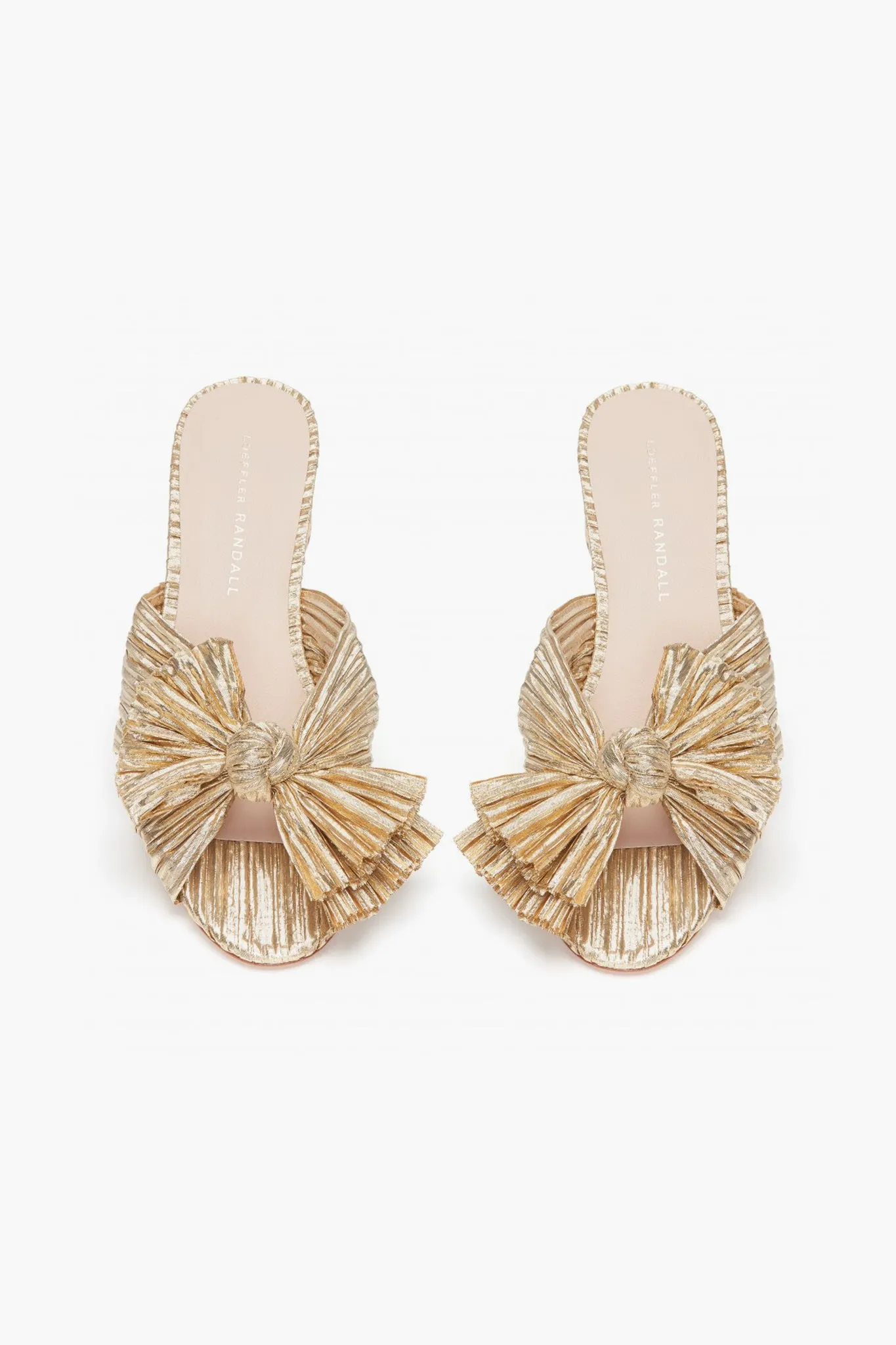 Gold Emilia Pleated Knot Mules sold by Tuckernuck product image thumbnail 4