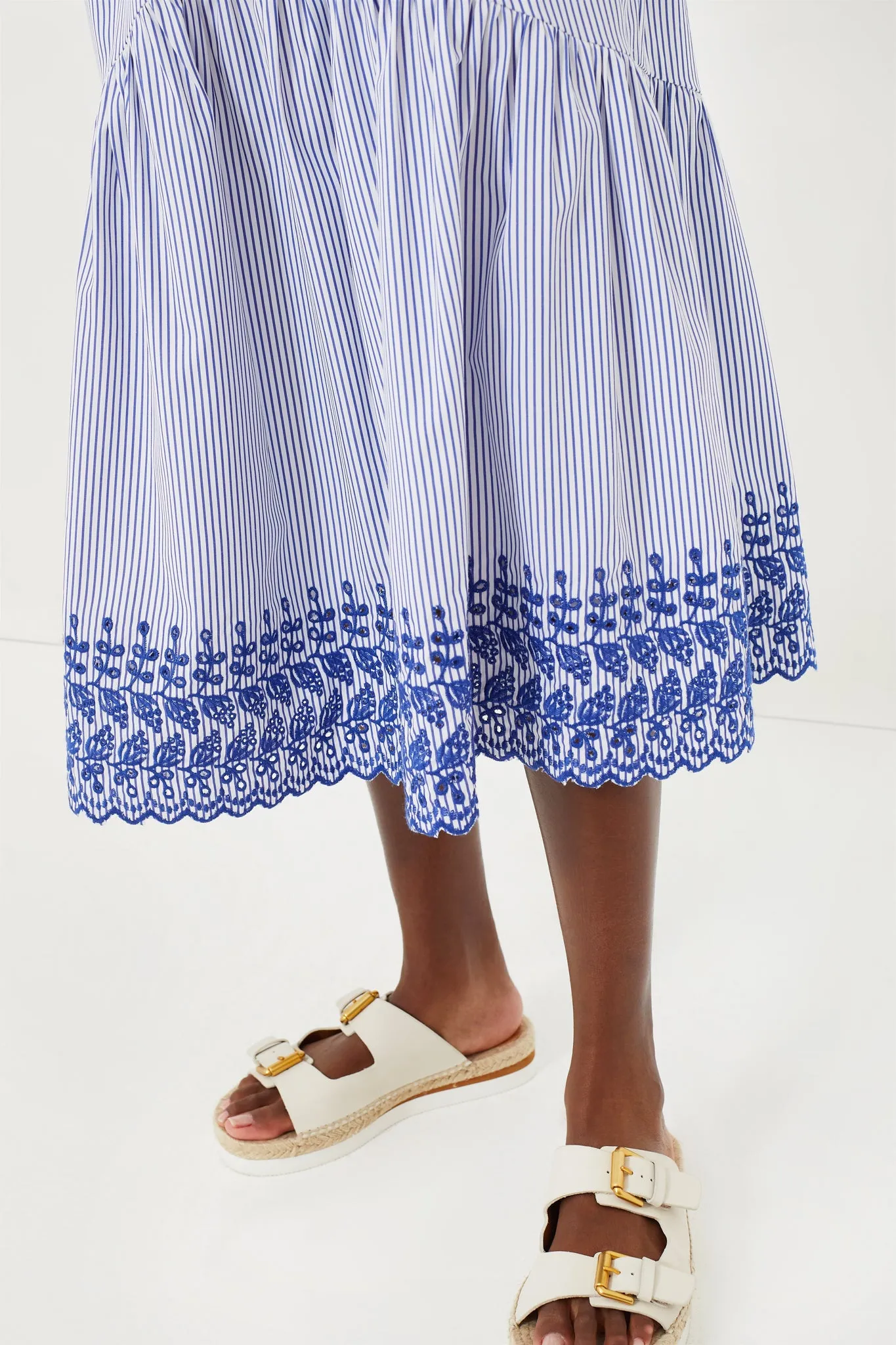 Blue Stripe Eyelet Cinzia Skirt sold by Tuckernuck product image thumbnail 5