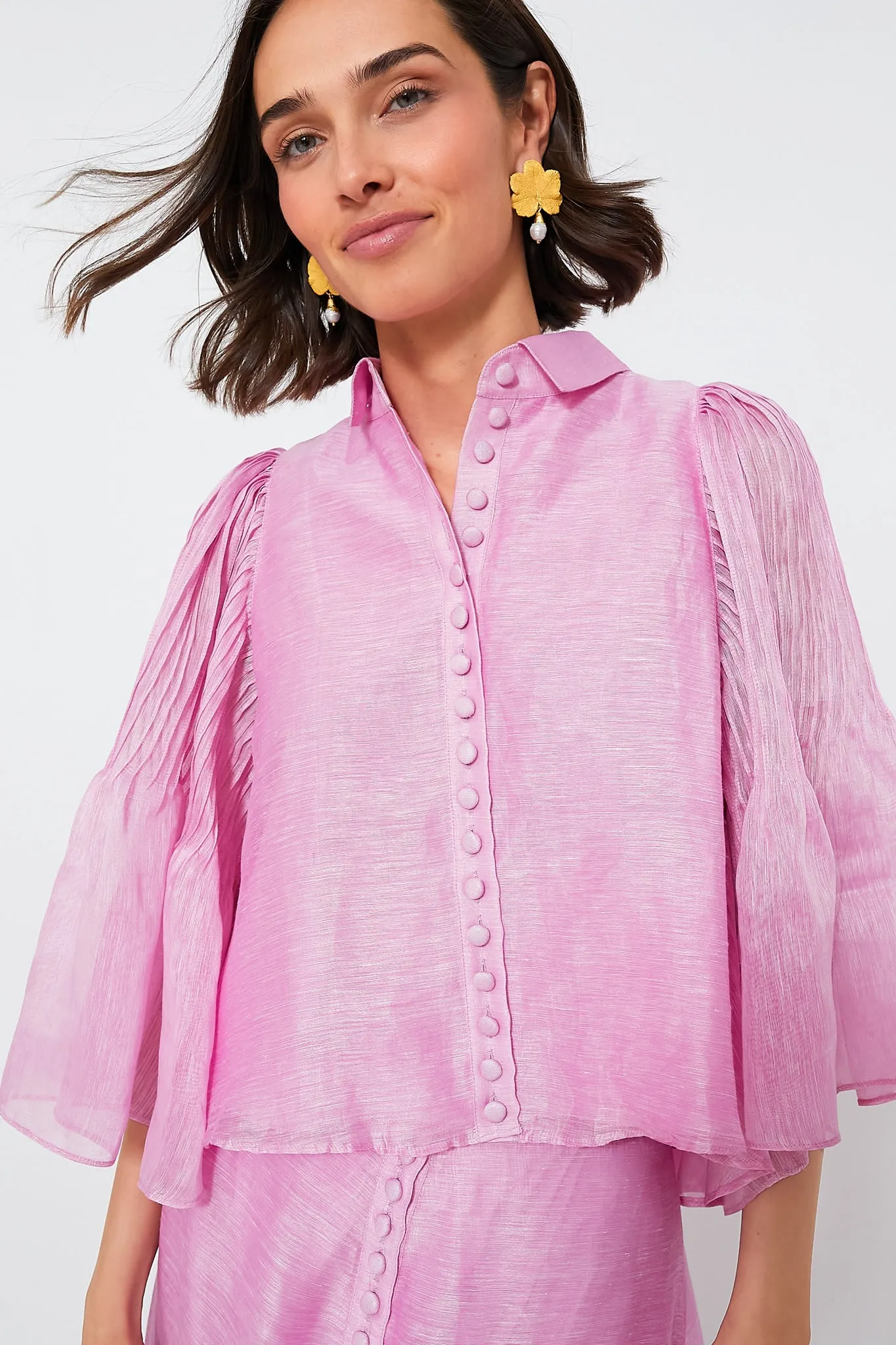 Amertine Avril Silk Linen Shirt sold by Tuckernuck