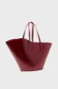 Bordeaux Croc Open Tulip Large Tote sold by Tuckernuck