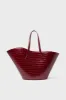 Bordeaux Croc Open Tulip Large Tote sold by Tuckernuck