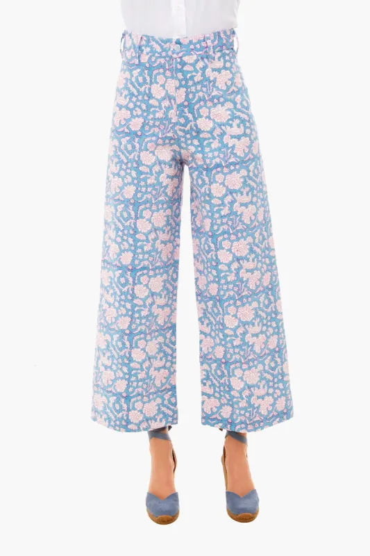 Cornflower Blue Nila Print Disco Pant sold by Tuckernuck