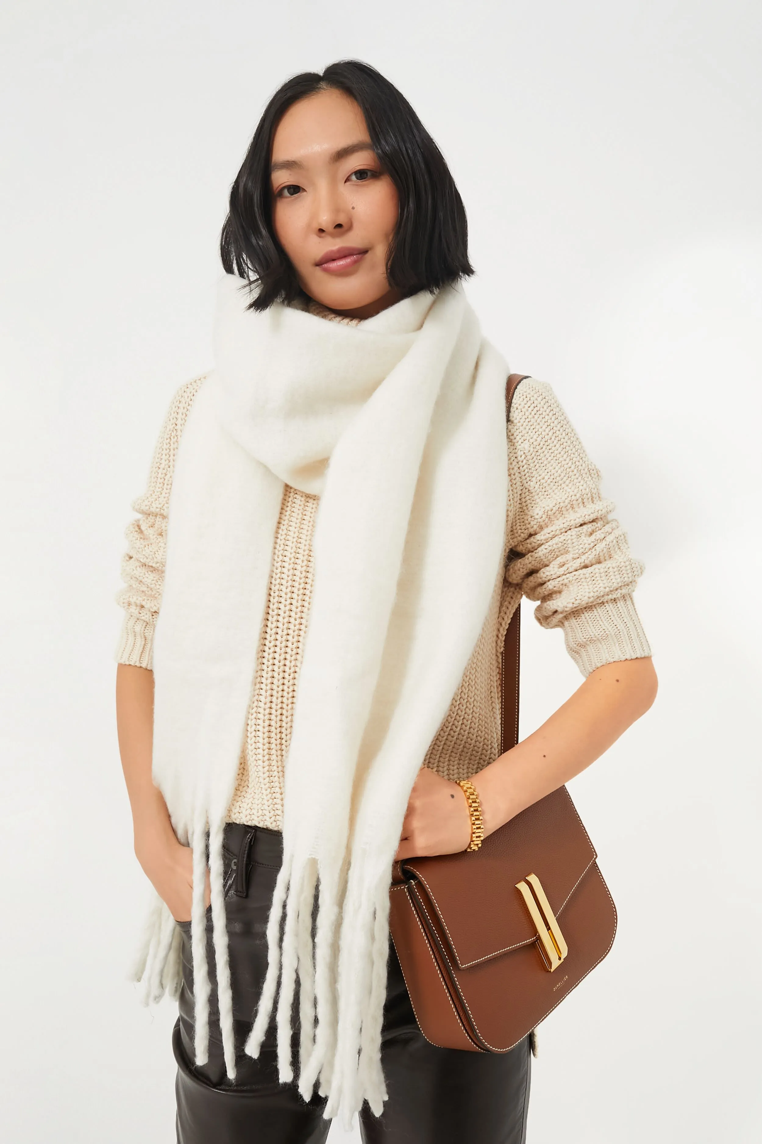 Winter White Chic Solid Scarf sold by Tuckernuck product image thumbnail 3