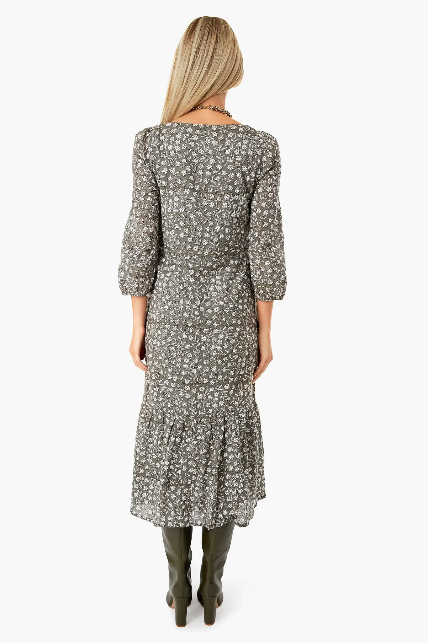 Garden Hushed Green Organic Lucy Long Sleeve Dress sold by Tuckernuck product image thumbnail 4