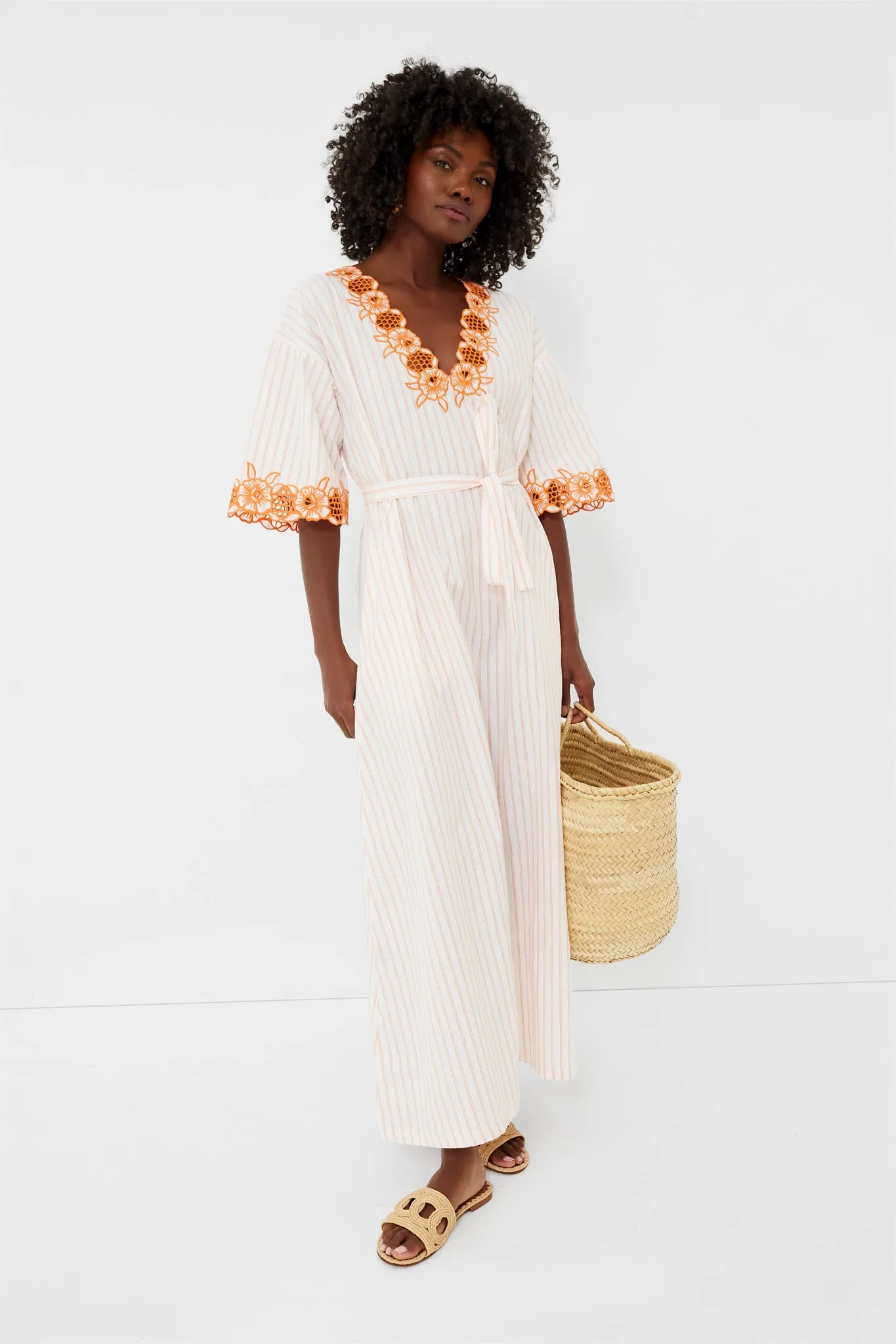 Orange Stripes Defne Maxi Dress sold by Tuckernuck product image thumbnail 2