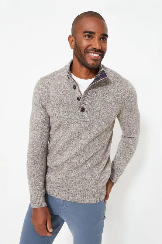 Stone Marl Sid Half Zip sold by Tuckernuck