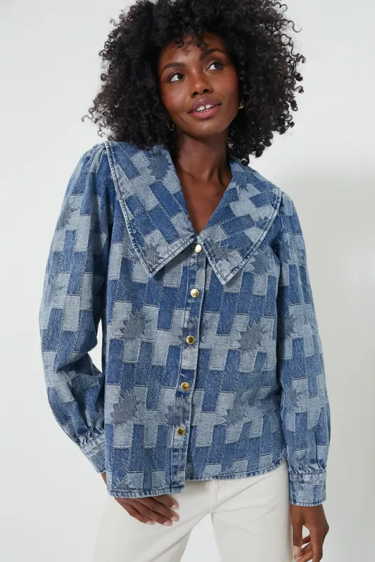 Patchwork Denim Bowhill Shirt sold by Tuckernuck