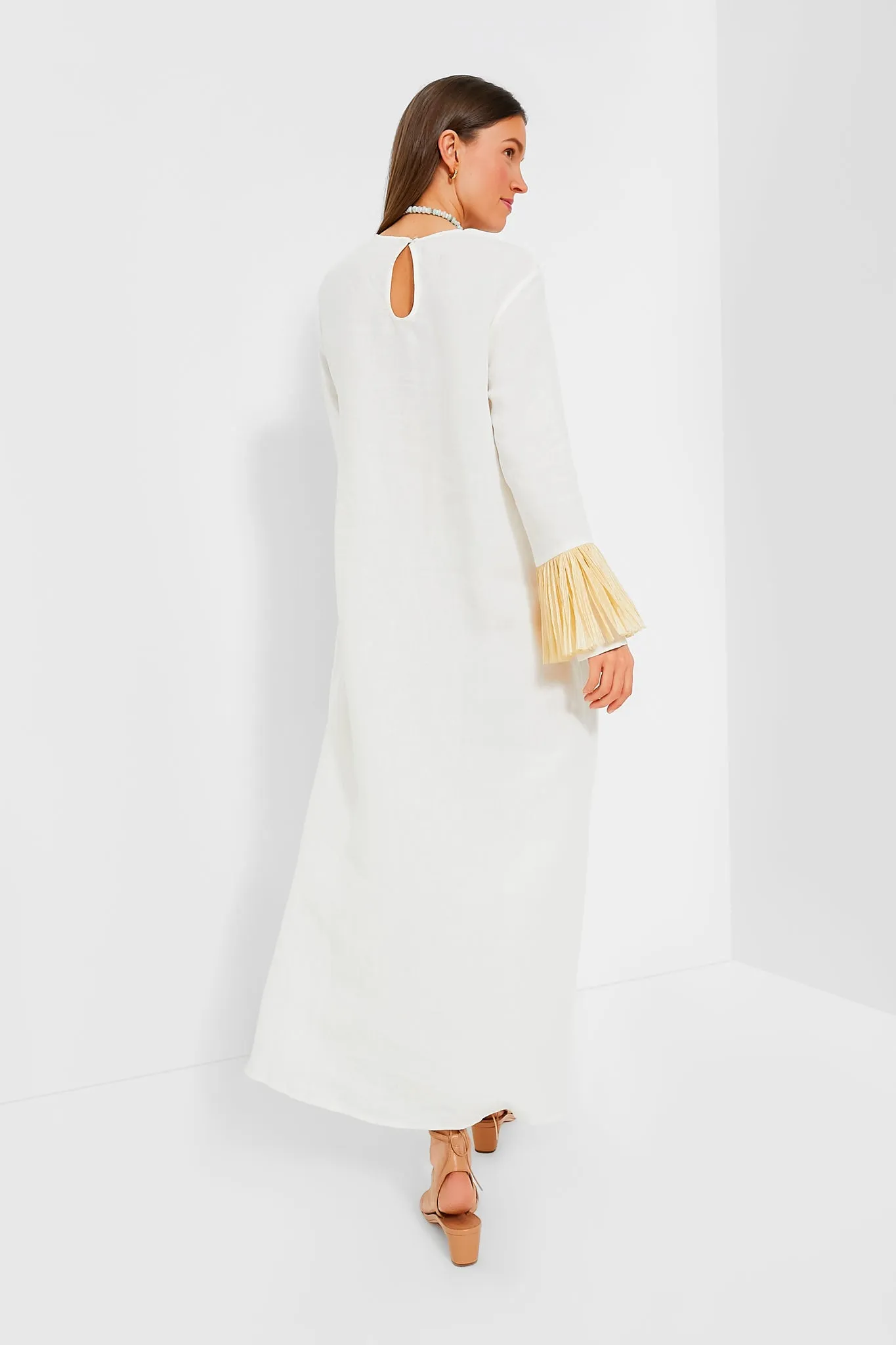Coconut Milk Crusoe Raffia Linen Maxi Dress sold by Tuckernuck product image thumbnail 4