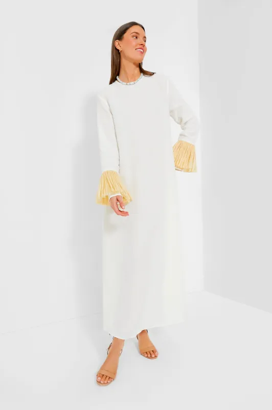 Coconut Milk Crusoe Raffia Linen Maxi Dress made by Tuckernuck