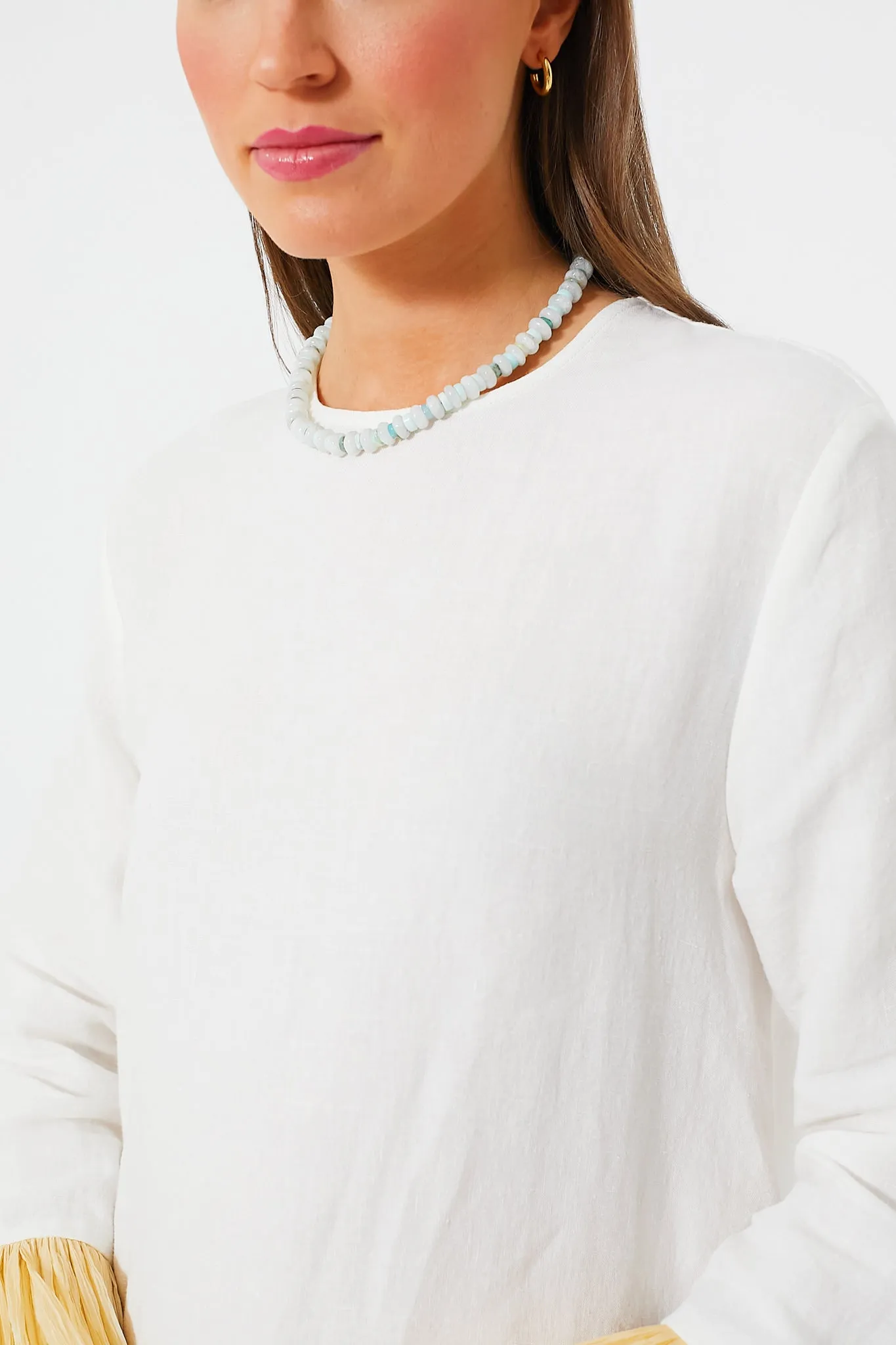 Coconut Milk Crusoe Raffia Linen Maxi Dress sold by Tuckernuck product image thumbnail 5