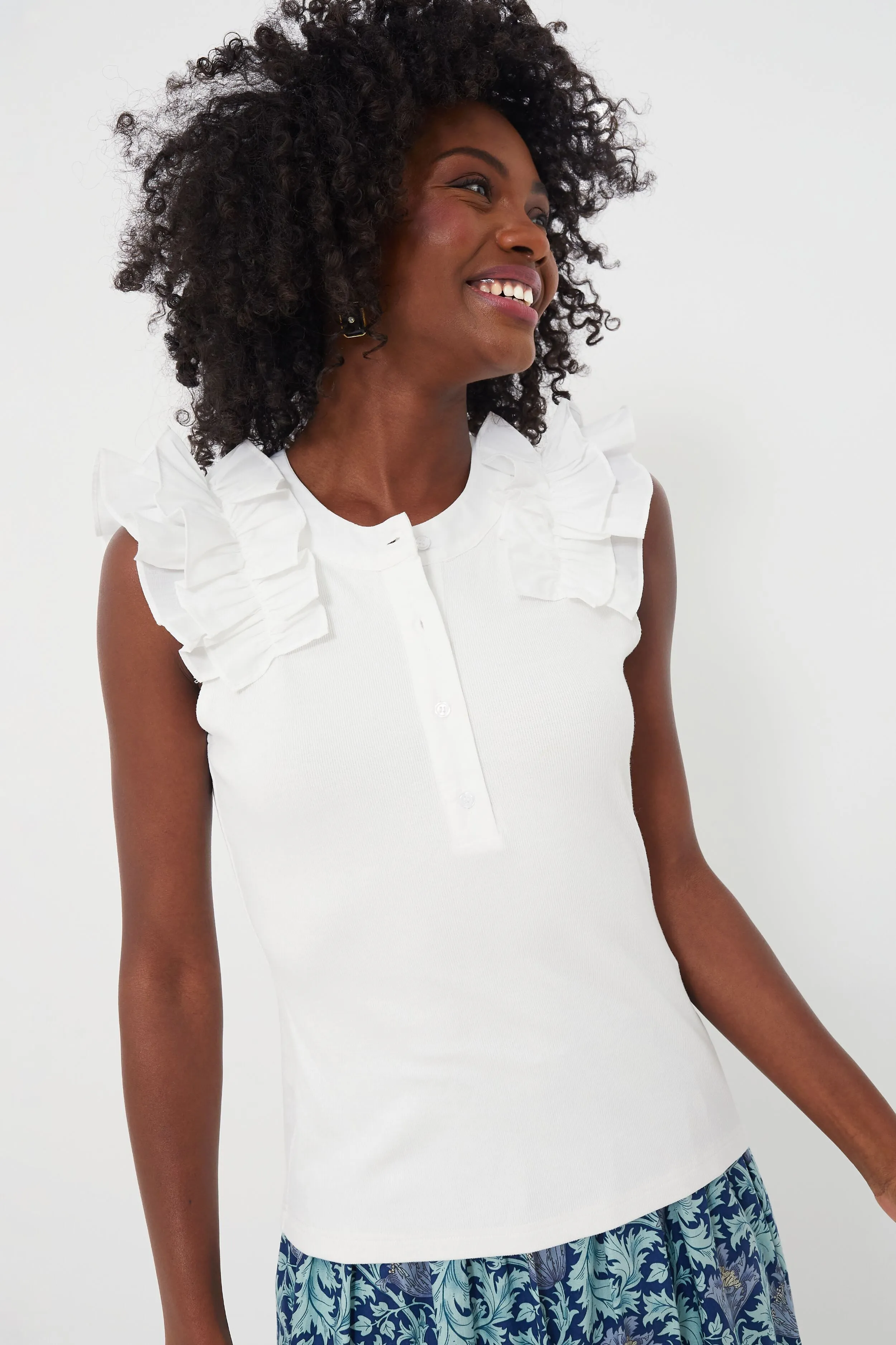 White Ellie Shirt sold by Tuckernuck