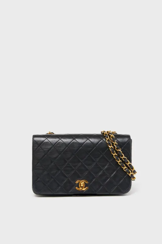 CHANEL Black Quilted Lambskin Single Flap sold by Tuckernuck