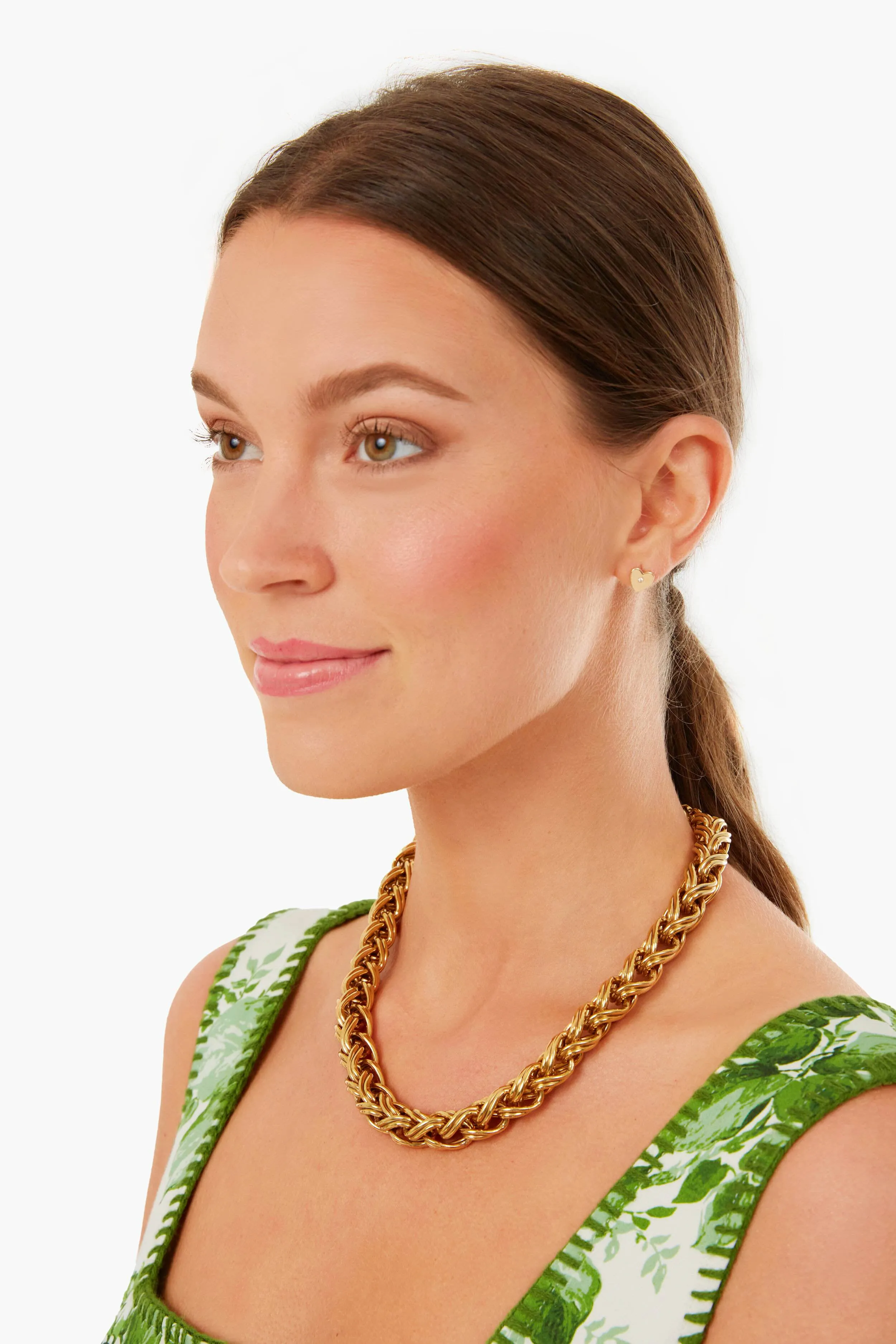 14K Gold Heart Studs sold by Tuckernuck product image thumbnail 4