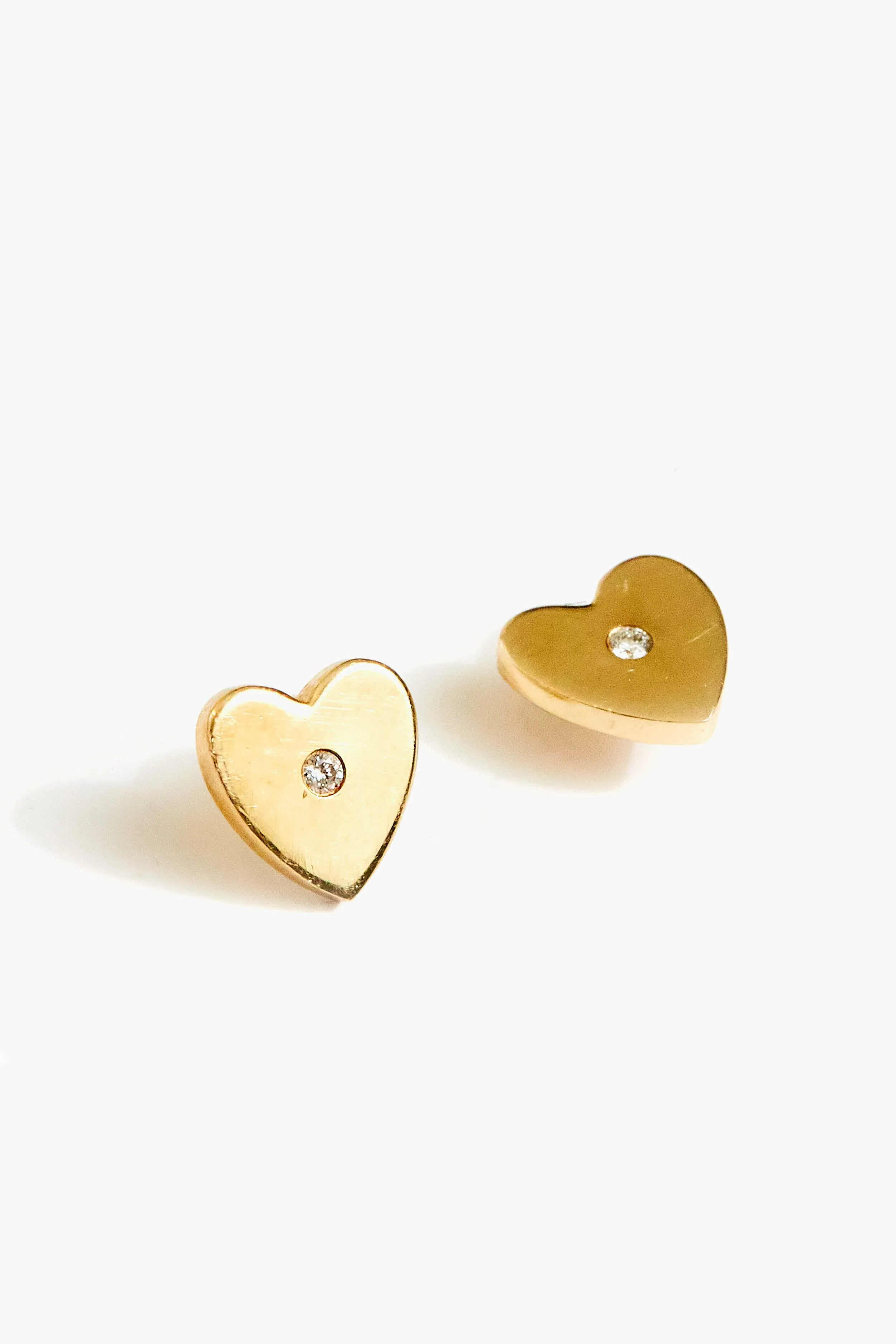 14K Gold Heart Studs sold by Tuckernuck