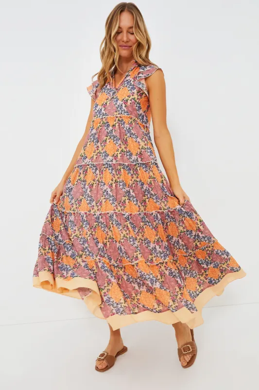Peach Sunset Louisa Dress made by Tuckernuck