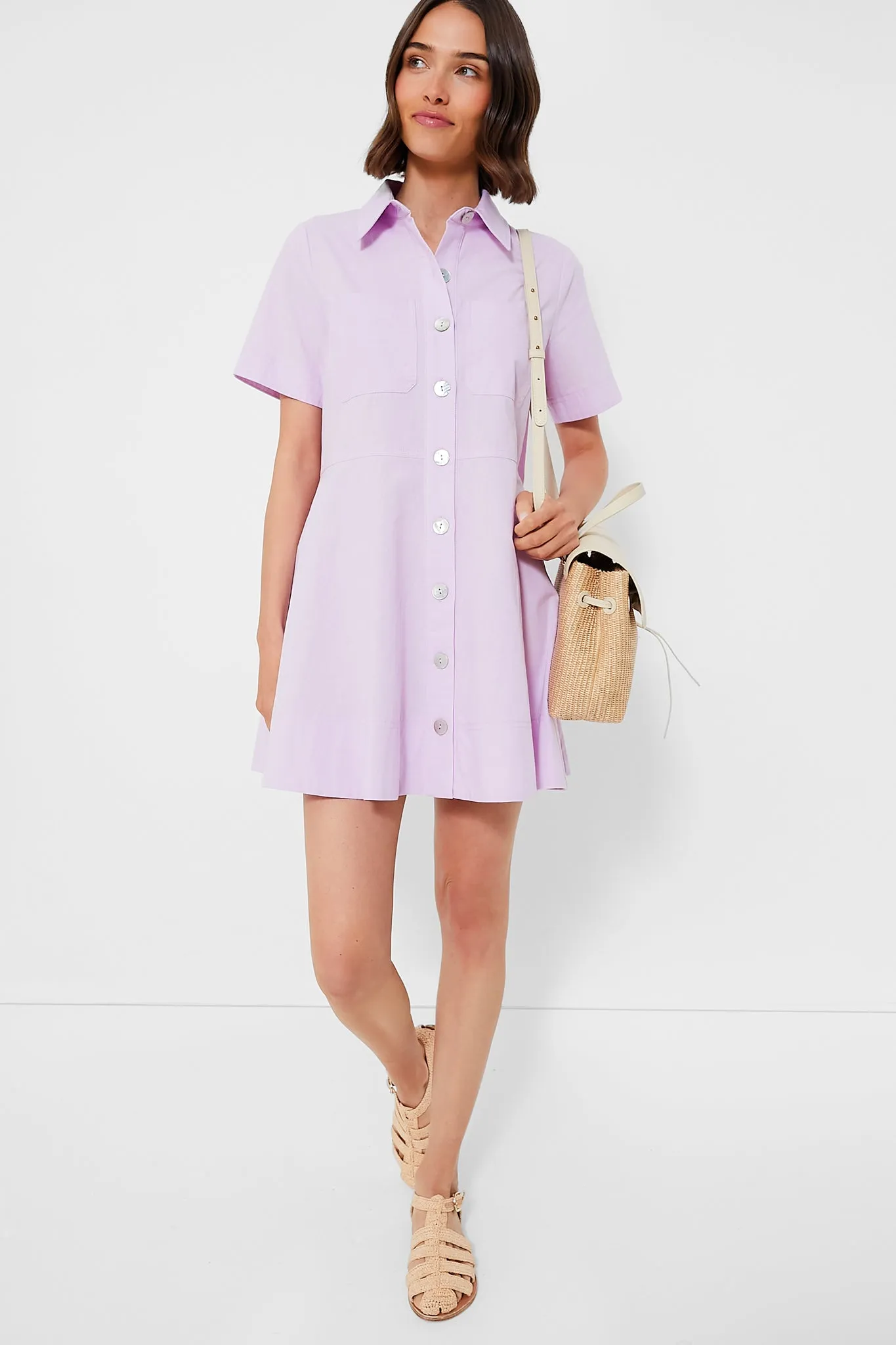 Lilac Meryl Shirt Dress sold by Tuckernuck product image thumbnail 2