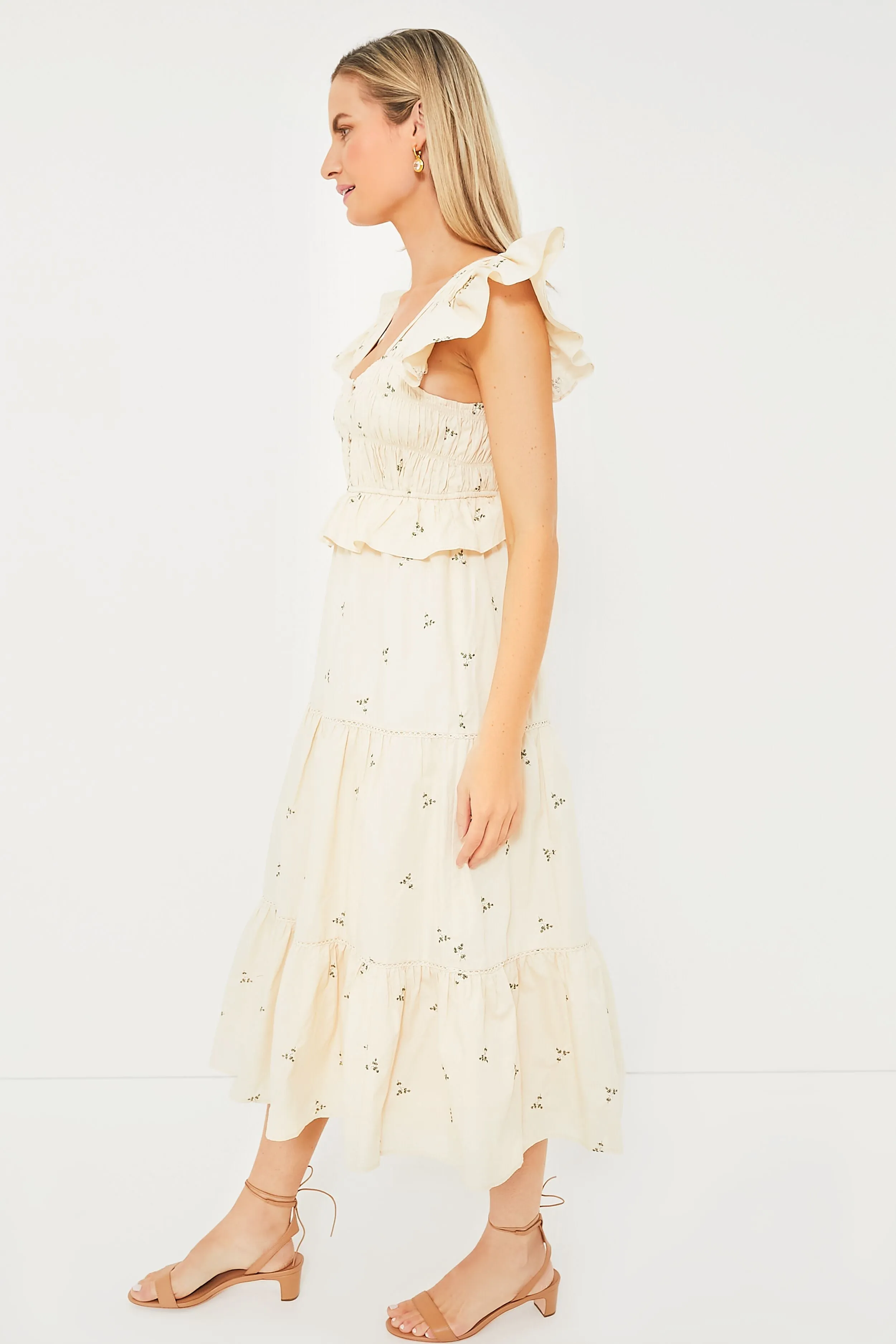 Beige Floral Alana Dress sold by Tuckernuck product image thumbnail 4