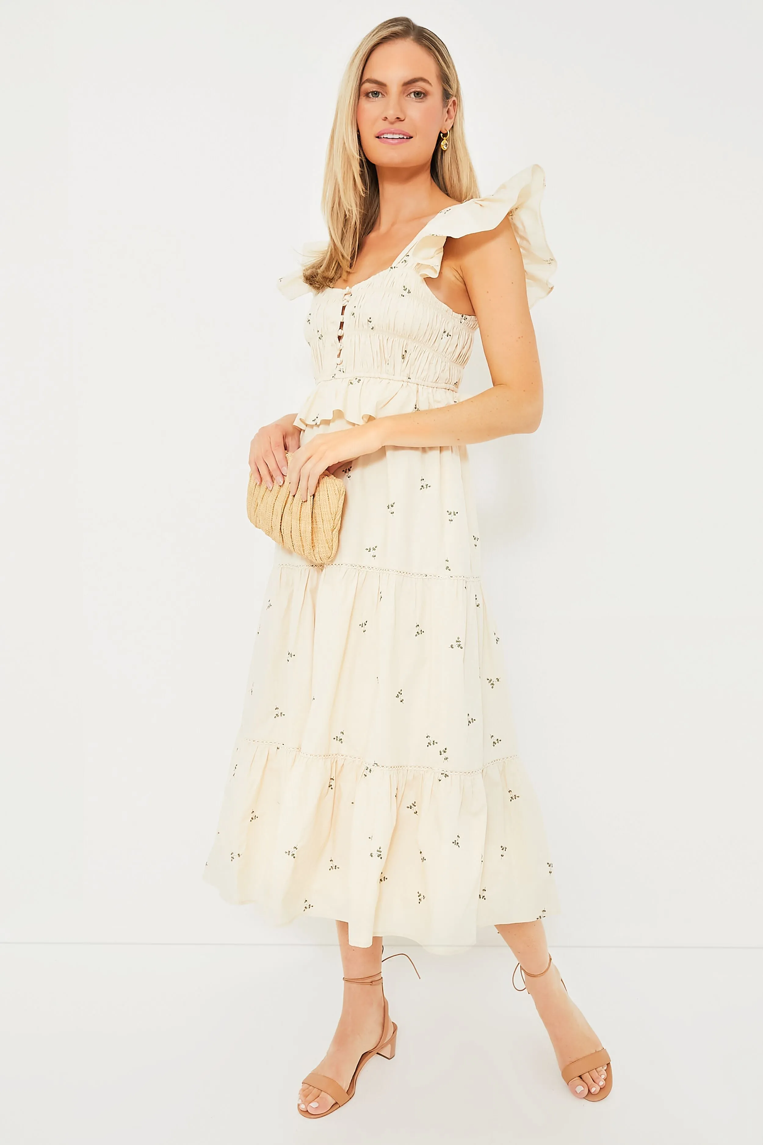 Beige Floral Alana Dress sold by Tuckernuck product image thumbnail 3