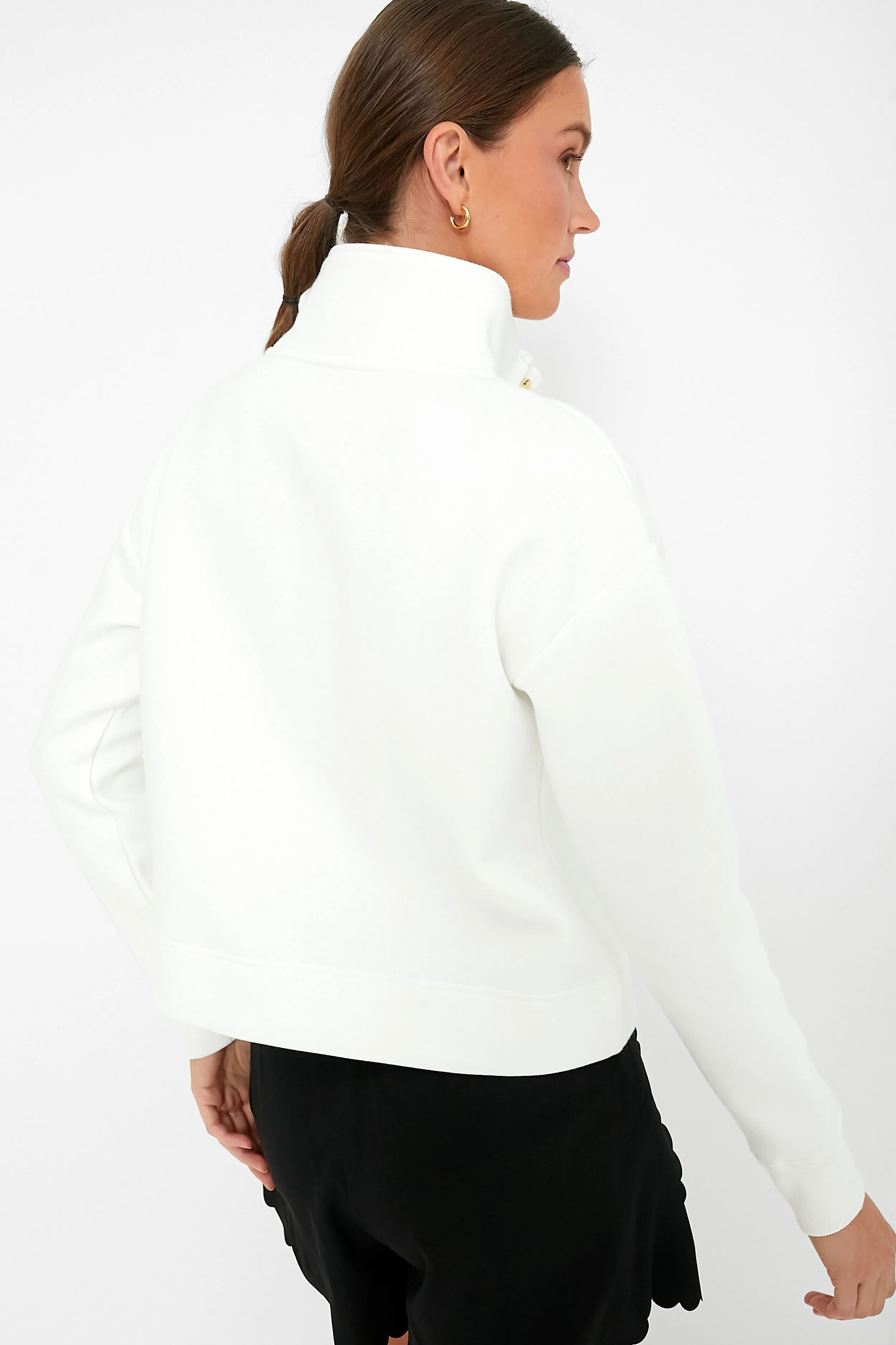 White Snap Neck Bailey Pullover sold by Tuckernuck product image thumbnail 4