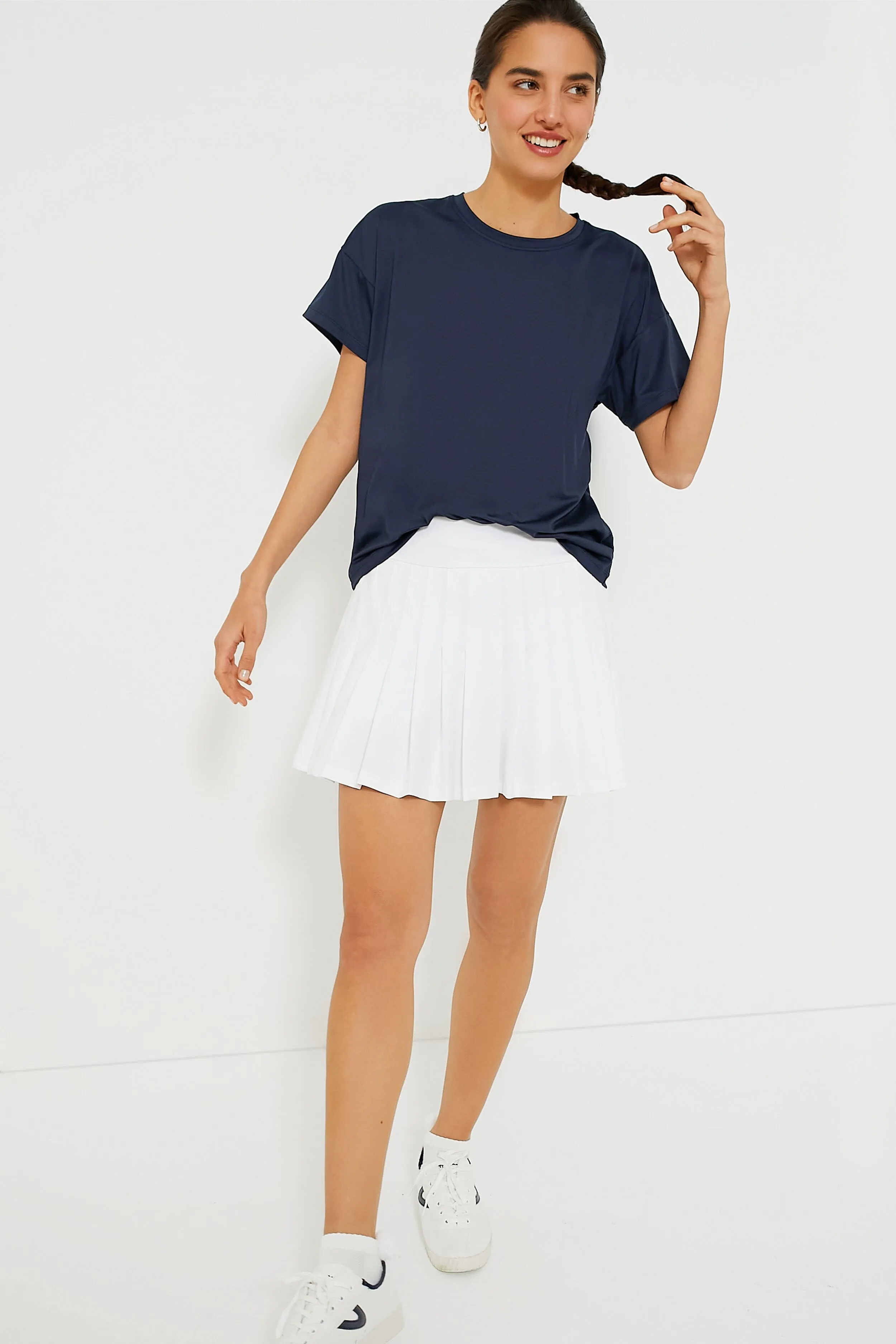 Navy Short Sleeve Ryan Boyfriend Tee sold by Tuckernuck product image thumbnail 2