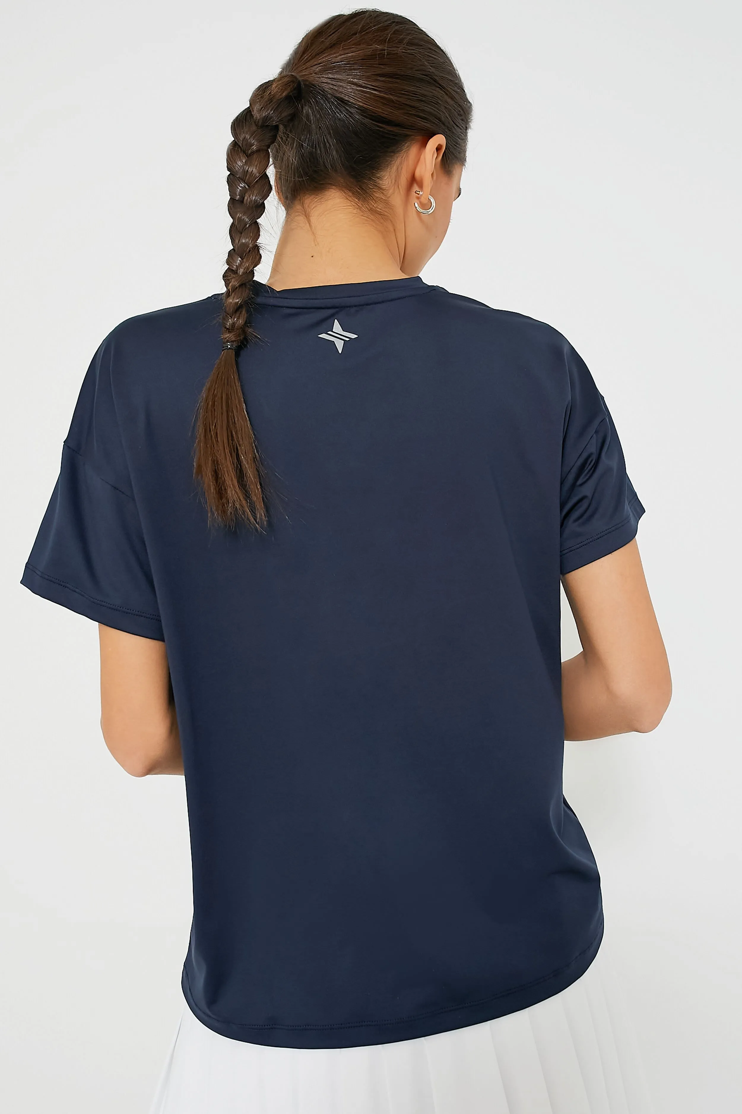 Navy Short Sleeve Ryan Boyfriend Tee sold by Tuckernuck product image thumbnail 5