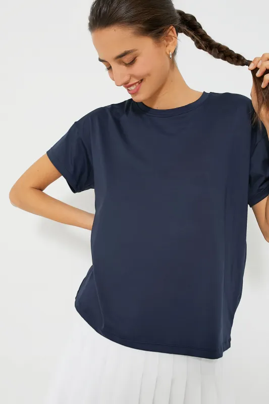 Navy Short Sleeve Ryan Boyfriend Tee made by Tuckernuck