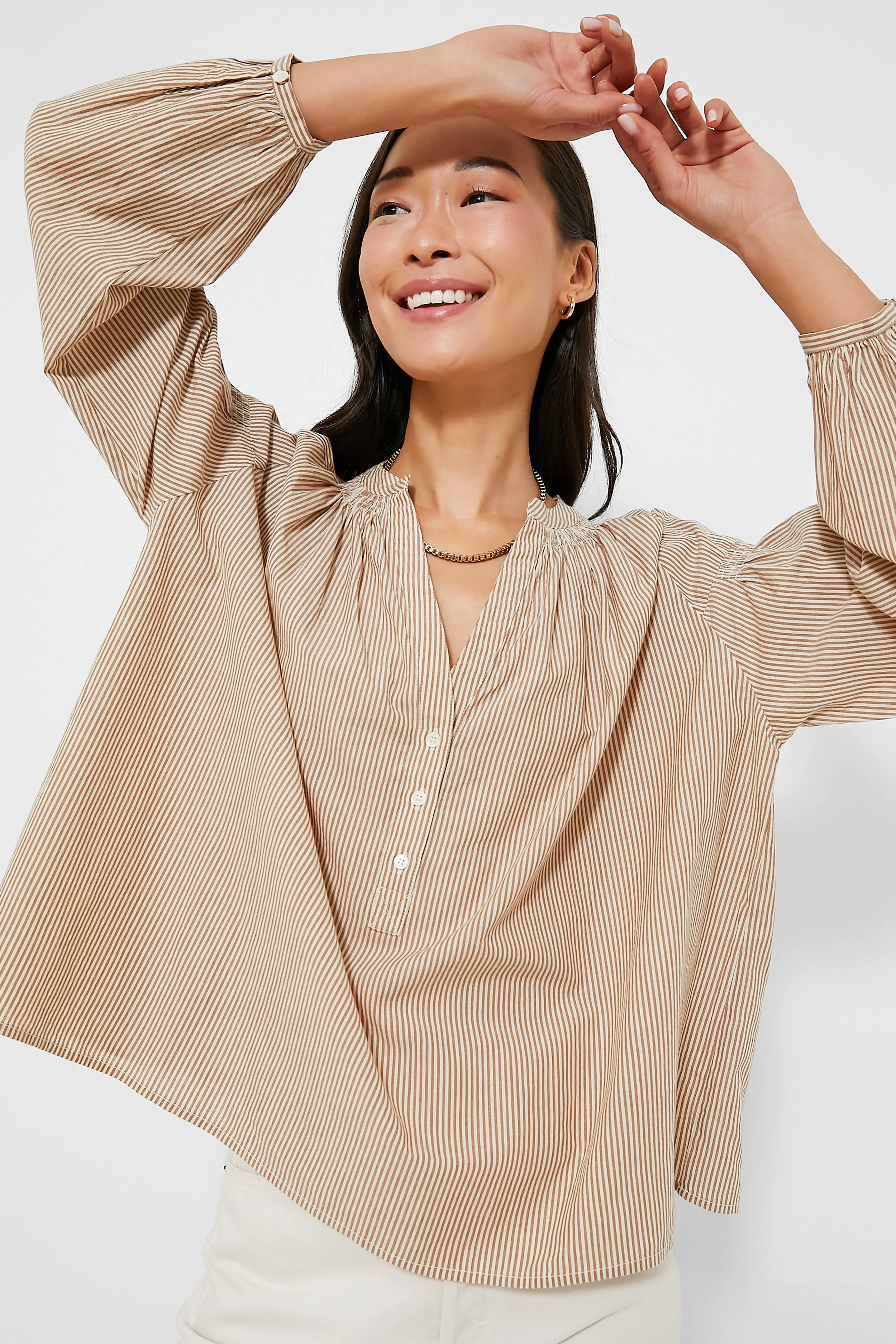 Marron Glace Nipoa Blouse sold by Tuckernuck