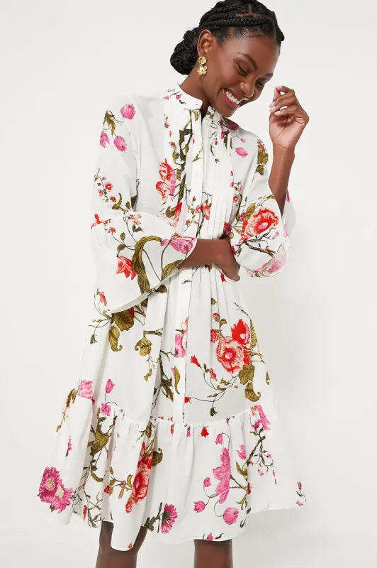White Short Dress with Tiered Hem sold by Tuckernuck