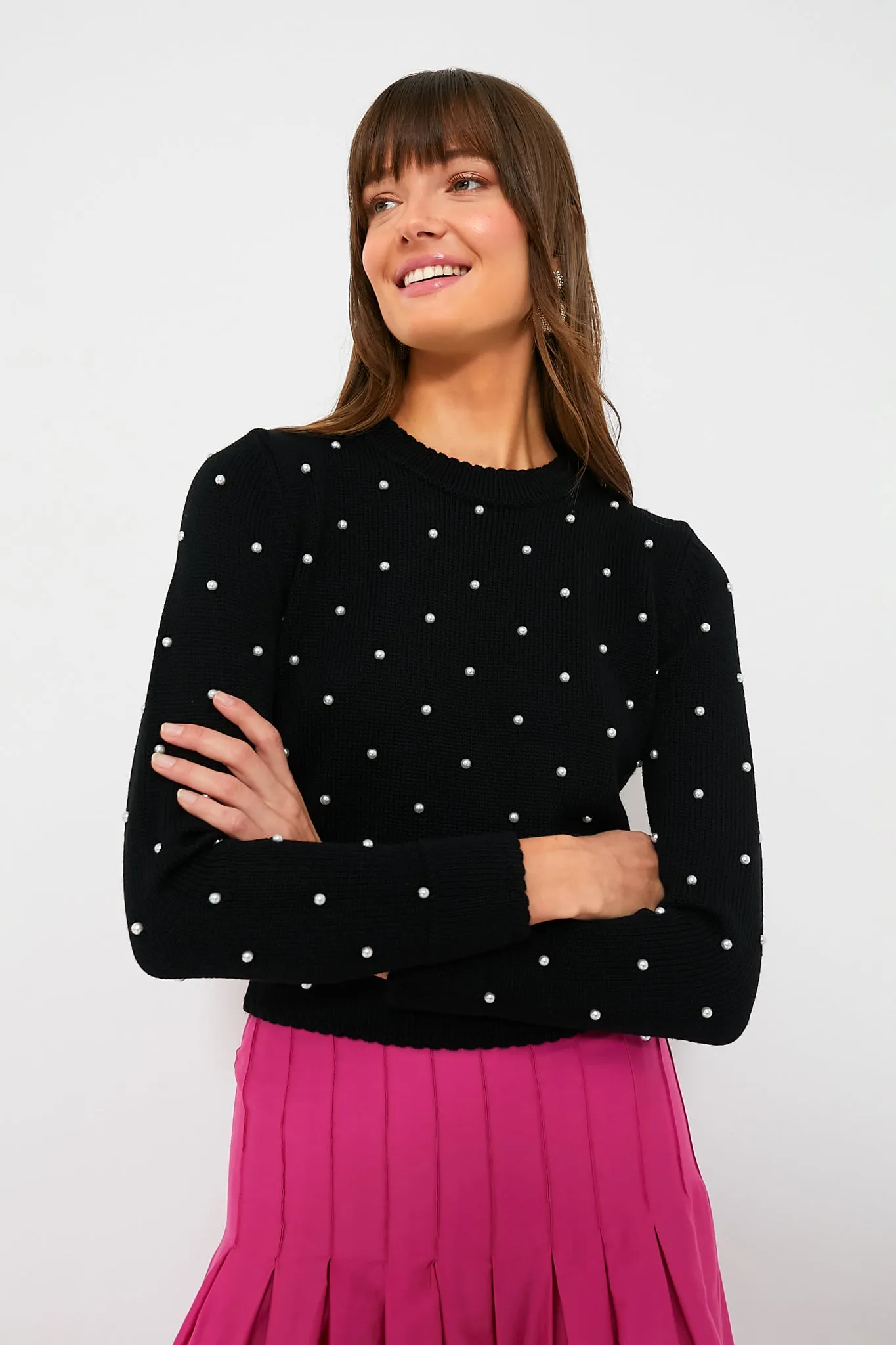 Black Pearl Embellished Deveraux Sweater sold by Tuckernuck
