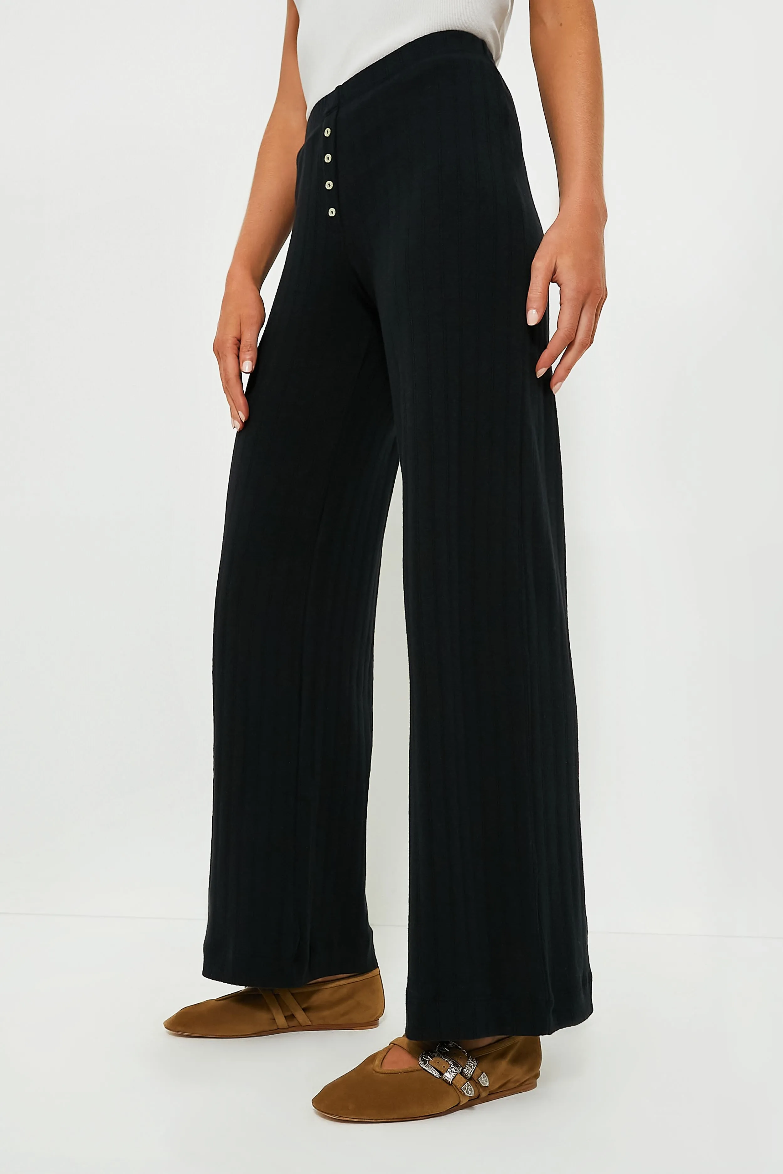 Black Pointelle Boxer Pant sold by Tuckernuck product image thumbnail 3