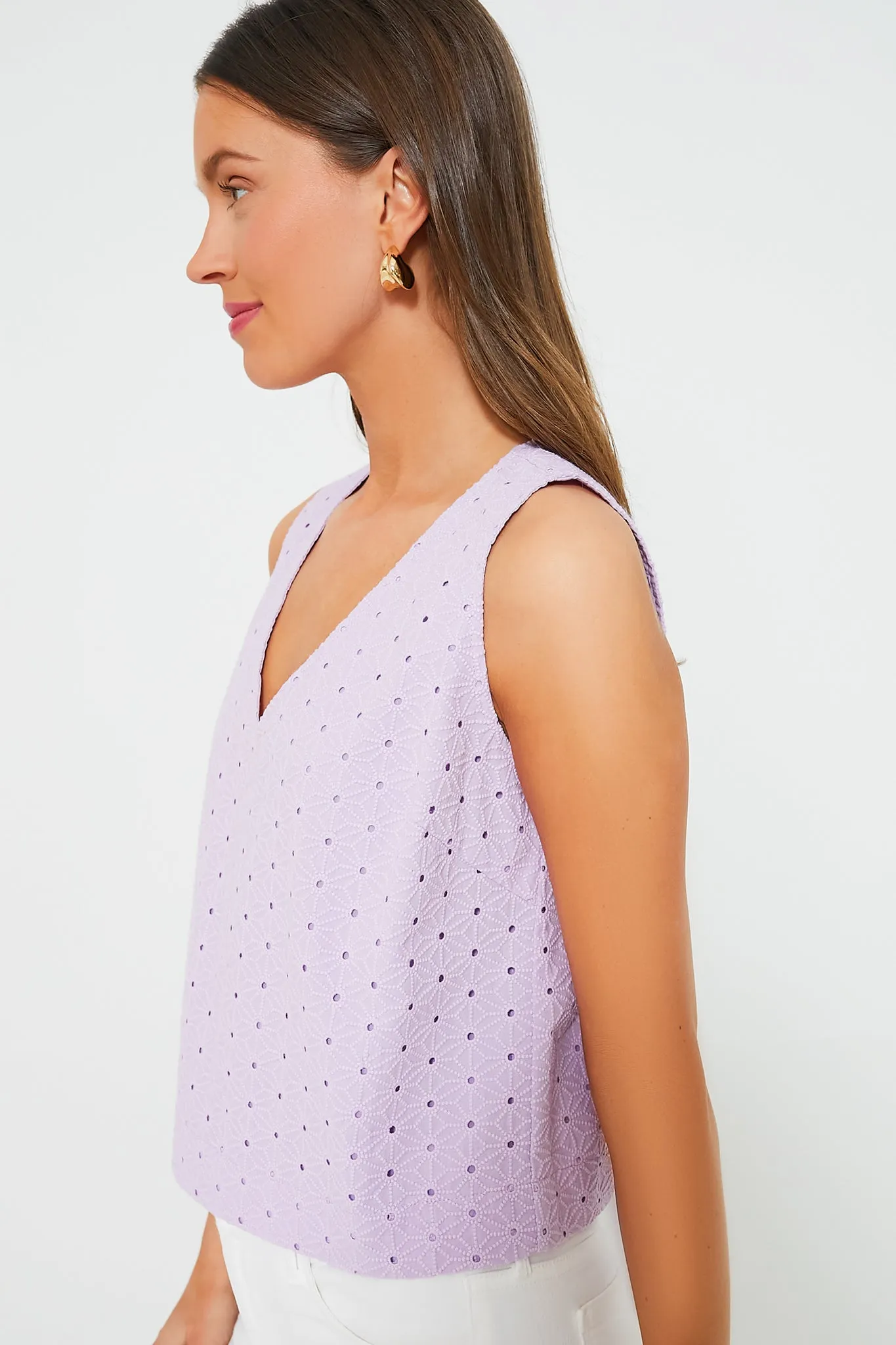 Lavender Eyelet Valerie Top sold by Tuckernuck product image thumbnail 3